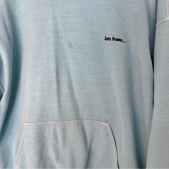 iets frans… Blue Hoodie M Urban Outfitters Relaxed Fit Streetwear Pullover Blank - Picture 4 of 12